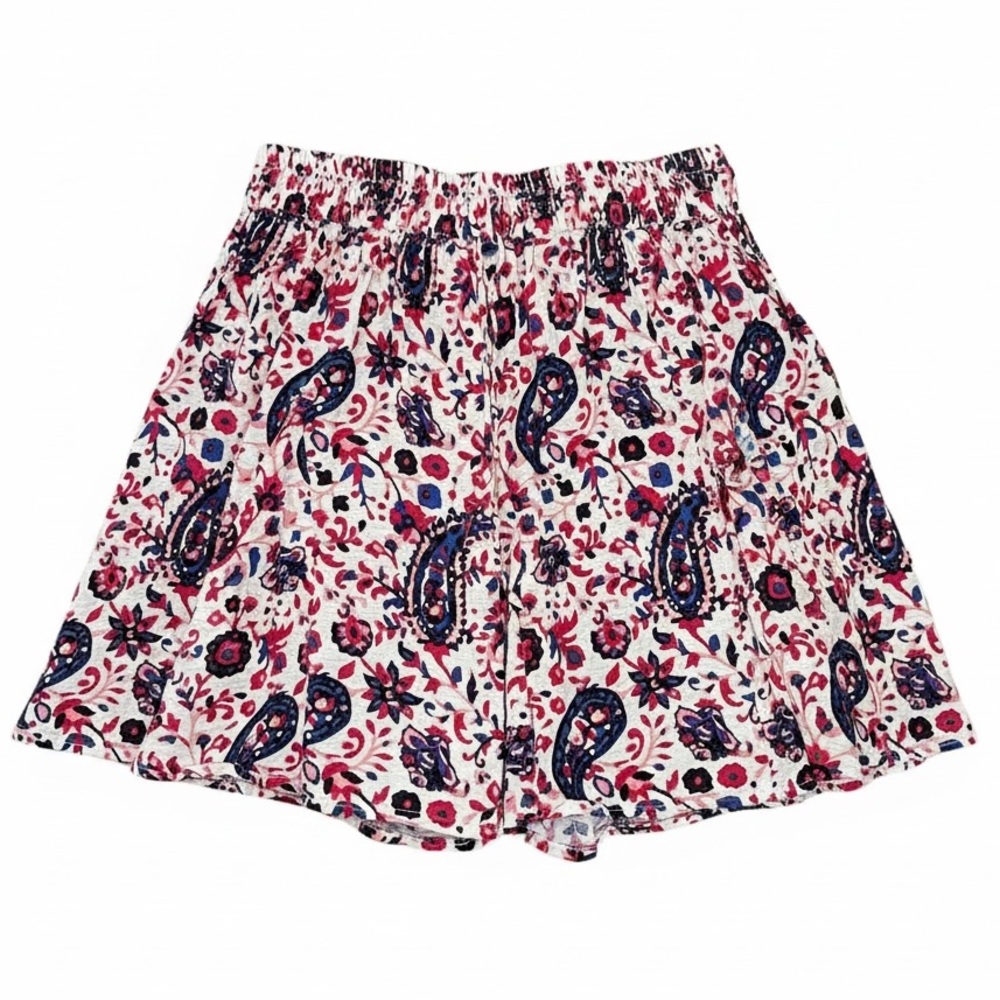 Zara Women’s Size 12 US Mini Skirt Floral Paisley Red Summer - Picture 2 of 16